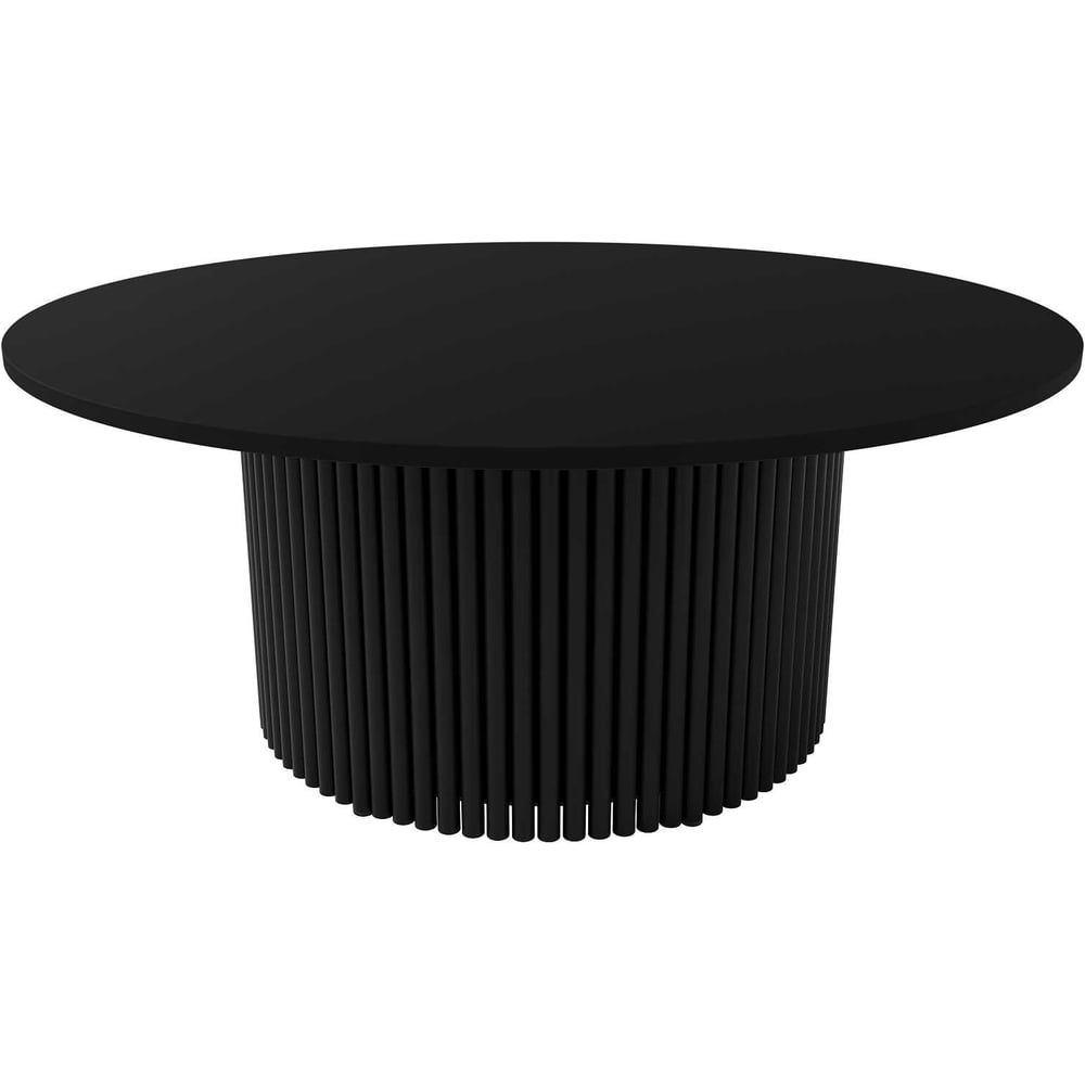 Изображение товара Круглый журнальный стол GENGLASS с металлическим подстольем 100 см