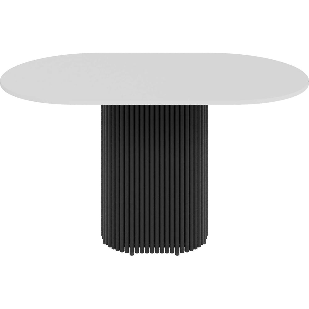 Изображение товара Обеденный стол GENGLASS овальный с металлическим подстольем 1400х800х750 мм