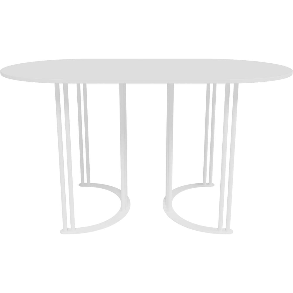 Изображение товара Обеденный стол GENGLASS VIOLUR 1400х800 мм белый овальный современный дизайн