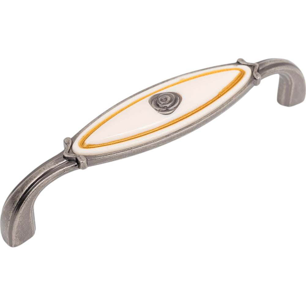 Изображение товара Ручка-скоба KERRON с фарфором 96 мм черненый старинный цинк