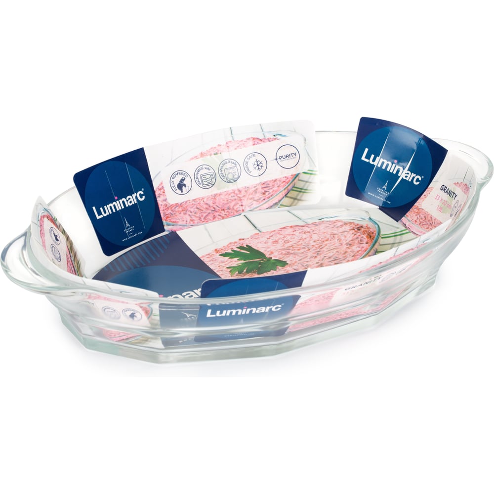 Изображение товара Салатник стеклянный LUMINARC ГРАНИТИ 33 см овальный прозрачный