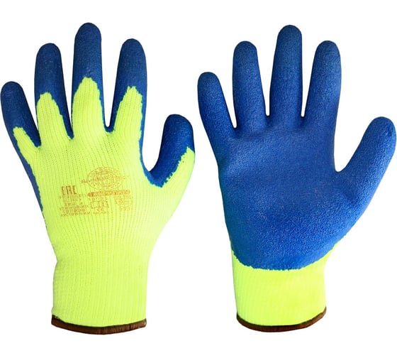 Изображение товара Перчатки утепленные Safeprotect АКРИЛАТ акрил+рельефный латекс, размер 11 (XXL) 03149XXL