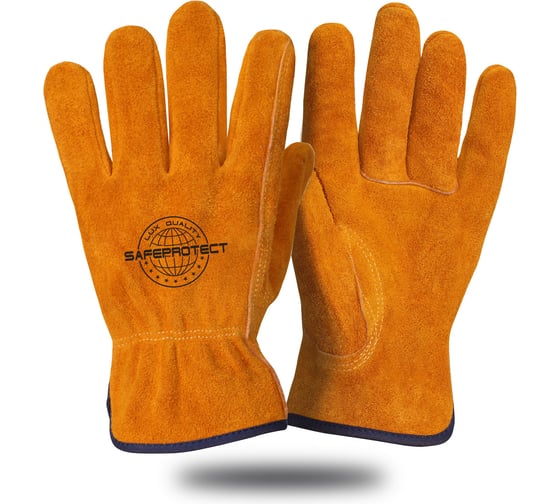 Изображение товара Перчатки цельноспилковые Safeprotect УРАЛ желтые, размер 10,5, 1 пара 141329
