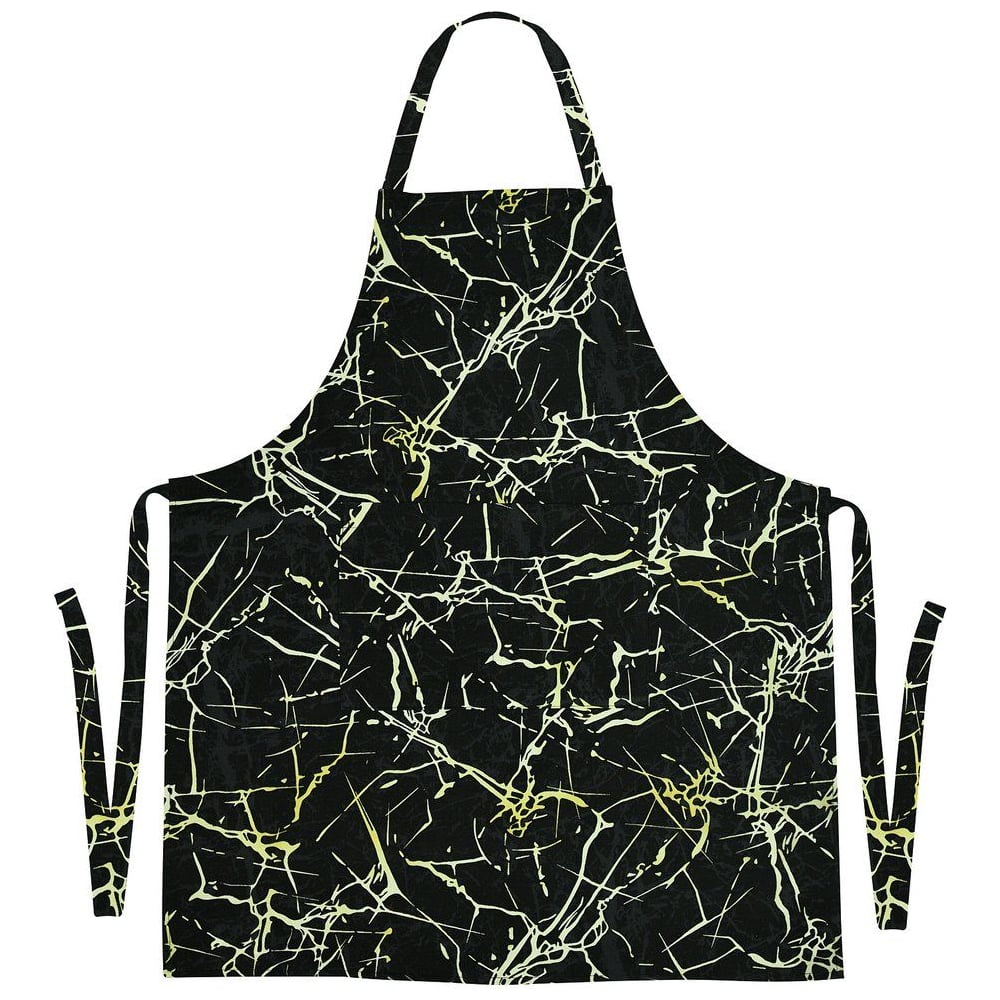 Изображение товара Фартук МУЛЬТИДОМ черный мрамор с карманом 70x80 см универсальный