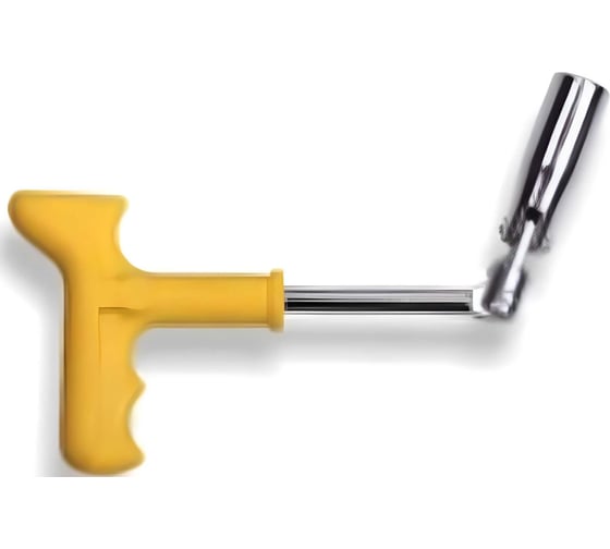 Изображение товара Ключ свечной AIRLINE с пластиковой рукояткой и карданом 21x500мм с резиновым фиксатором PRO ATAC026