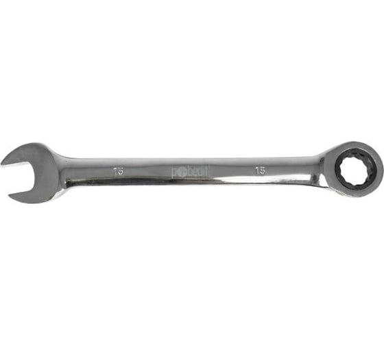Изображение товара Ключ трещоточный комбинированный Pobedit Cr-V 15 мм 2725620