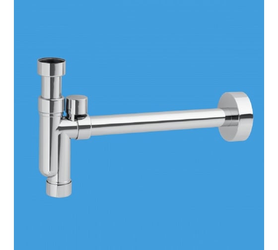 Изображение товара Сифон трубный P-образный McAlpine 1 1/4х32мм, без выпуска, хром CAT32V-CB