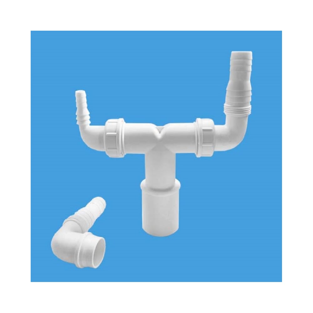 Изображение товара Сифон в стену для стиральной машины McAlpine WMVT-3240WH пластик