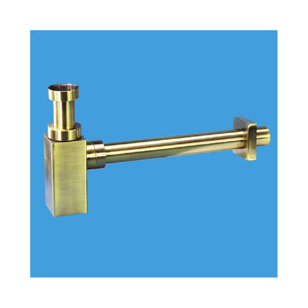 Изображение товара Сифон бутылочный McAlpine 1 1/4х32мм с прямоугольной колбой