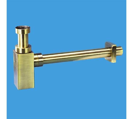 Изображение товара Сифон бутылочный McAlpine 1 1/4х32мм, латунный, с прямоугольной колбой CA32SQEU-AB