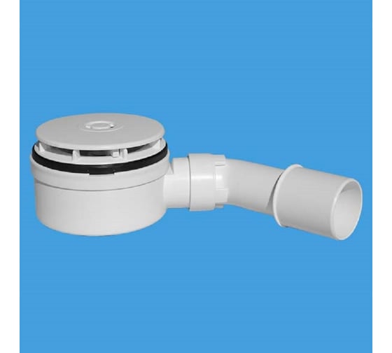 Изображение товара Трап для поддона McAlpine выпуск 110мм, сухой гидрозатвор, h=53мм, с трубкой 40/50, белый HC2730LWH-NRV