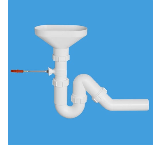 Изображение товара Воронка с Р/S-образным сифоном McAlpine ф40-40 и крепежом к стене HC840FUN
