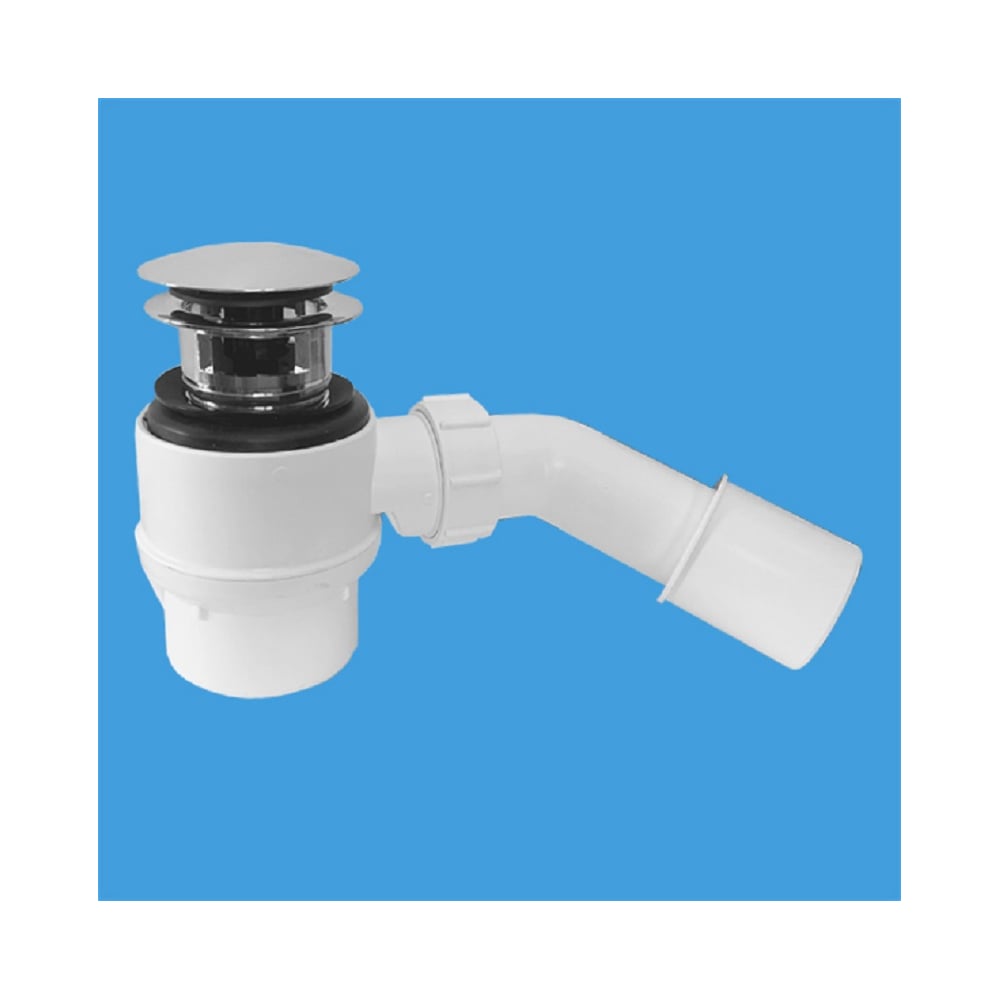 Изображение товара Сифон для ванн с внутренним переливом McAlpine MRB15-CB D70 мм хром накладка