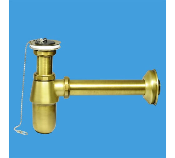 Изображение товара Сифон металлический с выпуском McAlpine ф32, универсальный, античная бронза MR3237-AB