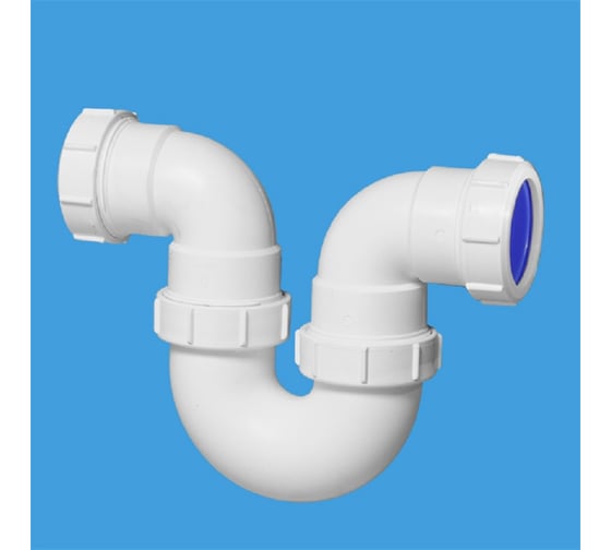 Изображение товара Сифон вход/выход McAlpine горизонтальный, ф50-50, трубный, P-образный MRT32-50