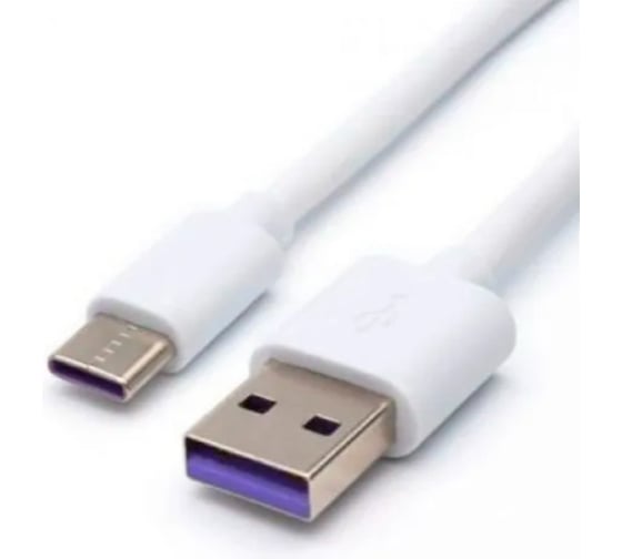 Изображение товара Кабель интерфейсный Filum USB 2.0-Type C, цвет белый, 1м FL-U2TC1M