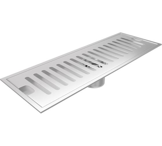 Изображение товара Душевой трап с сухим затвором Teymi Helmi 10х30 см, вертикальный выпуск, c решеткой нержавеющая сталь T90327 ЦБ-00270257