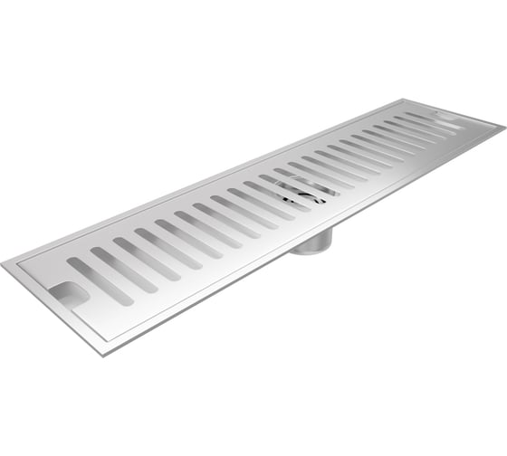 Изображение товара Душевой трап с сухим затвором Teymi Helmi 10х40 см, вертикальный выпуск, c решеткой нержавеющая сталь T90329 ЦБ-00270271