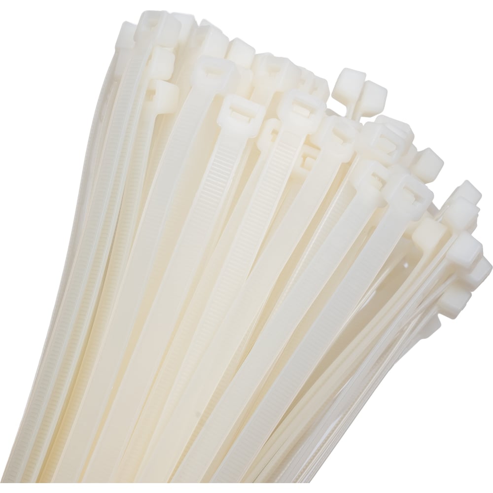 Изображение товара Кабельные стяжки DYLLU 400x7.2 мм, 100 шт., пластик, белый, стойкие к ультрафиолету