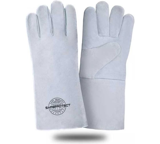 Изображение товара Краги спилковые Safeprotect КАРЕЛИЯ серые (без подкладки) р 10.5, 1 пара 141320