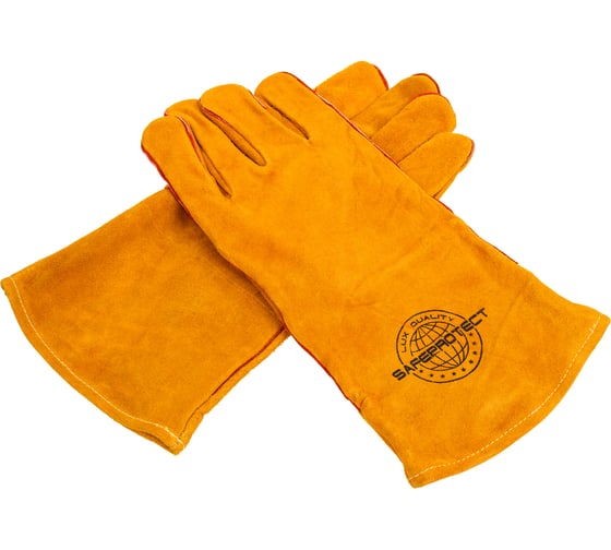 Изображение товара Краги спилковые усиленные Safeprotect СИБИРЬ желтые (флисовая подкладка) р 10.5, 1 пара 141322