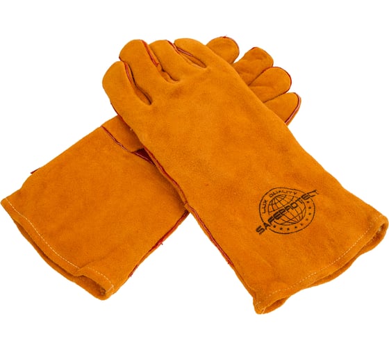 Изображение товара Краги спилковые утепленные Safeprotect СИБИРЬ усиленные желтые (меховые) р 10.5, 1 пара 141323