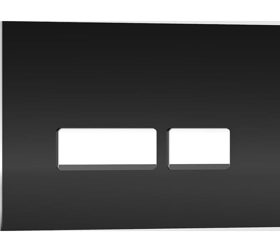 Изображение товара Клавиша смыва IBERICA BLANCA CRYSTAL-R 246x165 мм, черный, глянцевая, стекло IB.B022.001.001