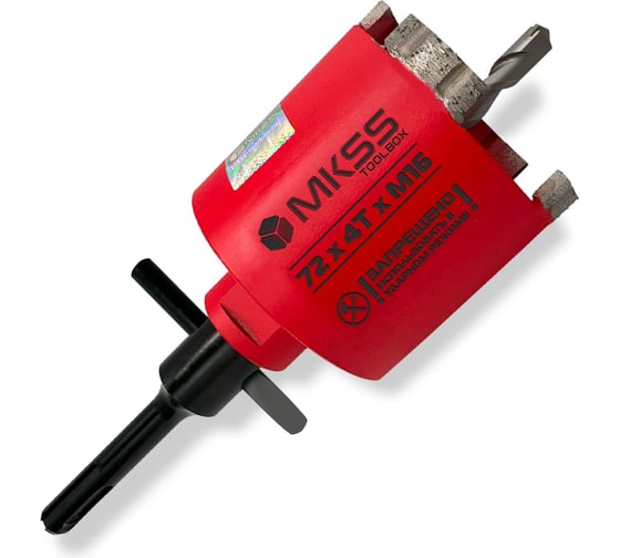 Изображение товара Коронка алмазная безударная по арм. бетону MKSS Toolbox SS2002 Reinforced 72x4TxM16/SDS plus SS20020072