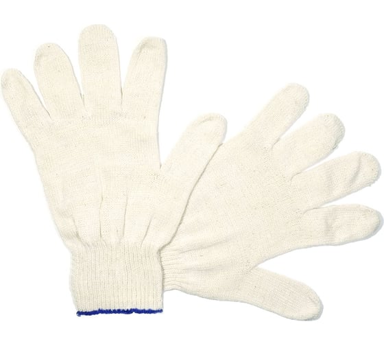 Изображение товара Перчатки АНТЕЙ ПЛЮС Стандарт х/б, 10 класс вязки, 116 текс 35-38 г, белые, 250 пар, 005