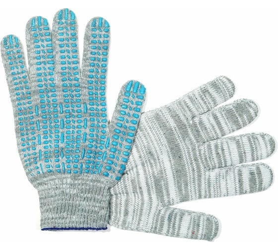 Изображение товара Перчатки АНТЕЙ ПЛЮС Стандарт, ПВХ-протектор, 10 класс вязки, 116 текс 48-51г, пестрые, 250 пар 016