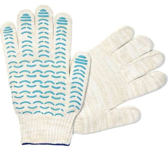 Изображение товара Перчатки АНТЕЙ ПЛЮС Люкс, ПВХ-волна, 10 класс вязки, 134 текс 57-60г, белые, 250 пар 023