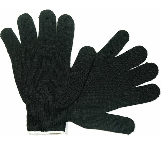 Изображение товара Перчатки АНТЕЙ ПЛЮС Люкс Премиум, х/б, 6-ти нитка, 10 класс вязки, 151 текс 47-50г, черные, 250 пар 030