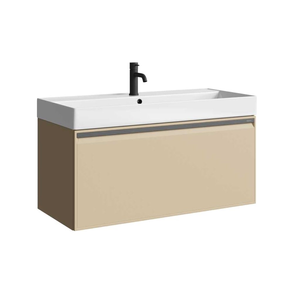 Изображение товара Подвесная тумба AQWELLA Pure 100 см бежевый современная мебель для ванной