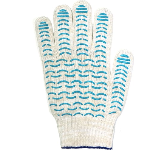 Изображение товара Перчатки АНТЕЙ ПЛЮС Люкс Премиум, ПВХ-волна, 10 класс вязки, 151 текс 57-60 г, белые, 250 пар, 037