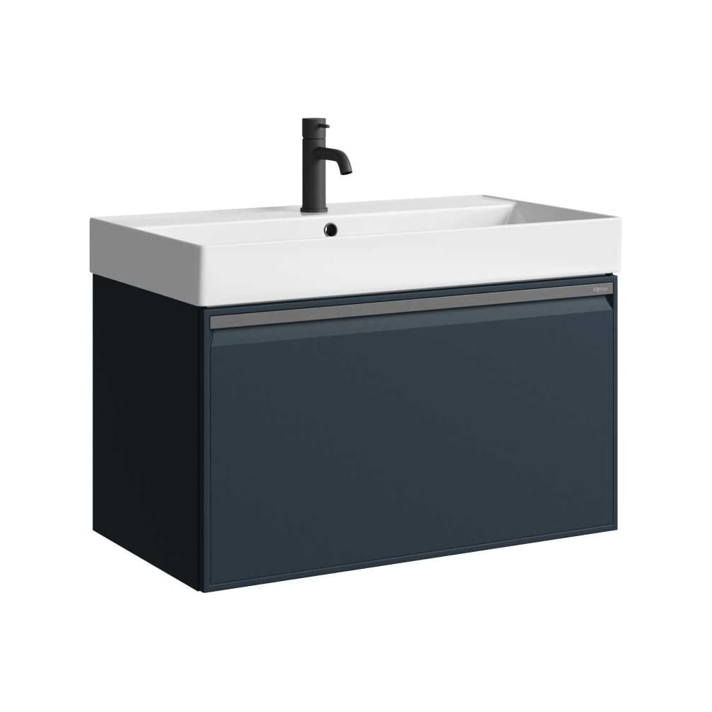 Изображение товара Подвесная тумба AQWELLA Pure 81 см серый МДФ ЛДСП современная мебель