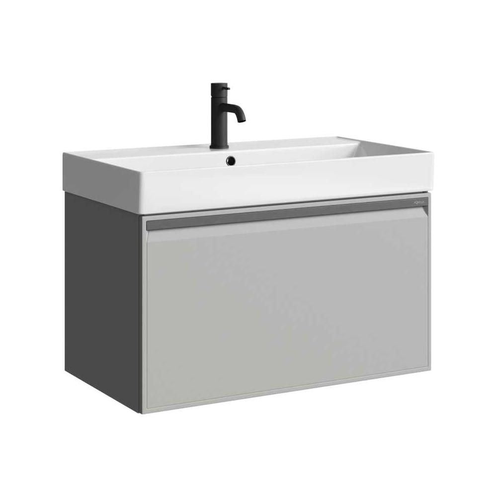 Изображение товара Подвесная тумба AQWELLA Pure 81 см светло-серый для ванной комнаты
