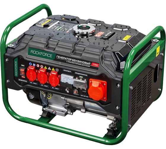 Изображение товара Генератор бензиновый с транзисторным запуском Rockforce 15л, 830-2500Вт, 7л.с RF-FY3000(60802)