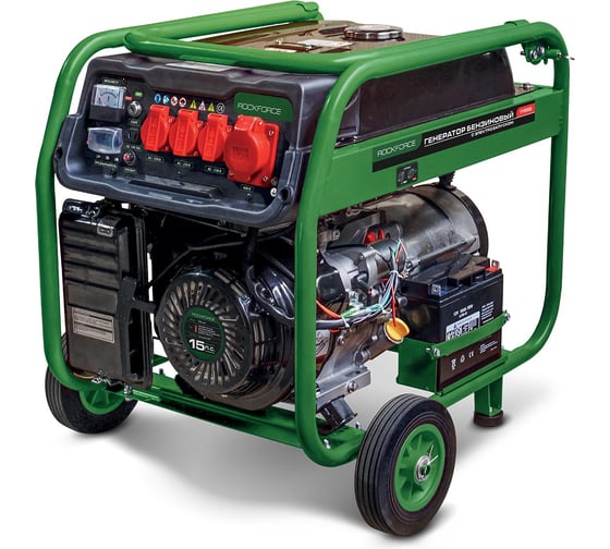 Изображение товара Генератор бензиновый с электрозапуском Rockforce 25л, 2300-7000Вт, 15л.с RF-FY8500(60804)