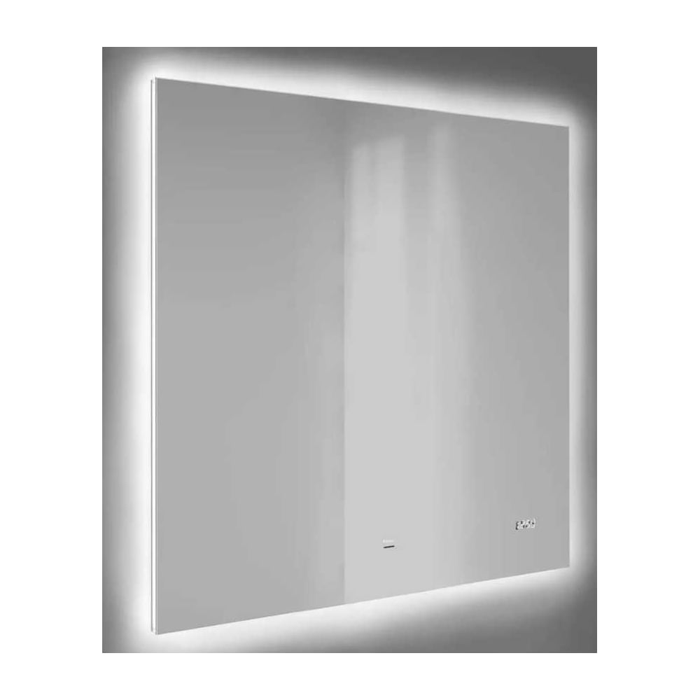 Изображение товара Зеркало Jorno Kvadro 80 с подсветкой и часами Kvdr.02.80, W, RL