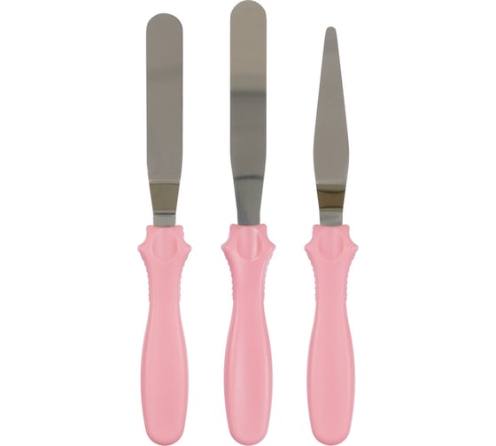 Изображение товара Набор лопаток для торта S-Chief 3 шт, №2 розовый SHF-0037 730792