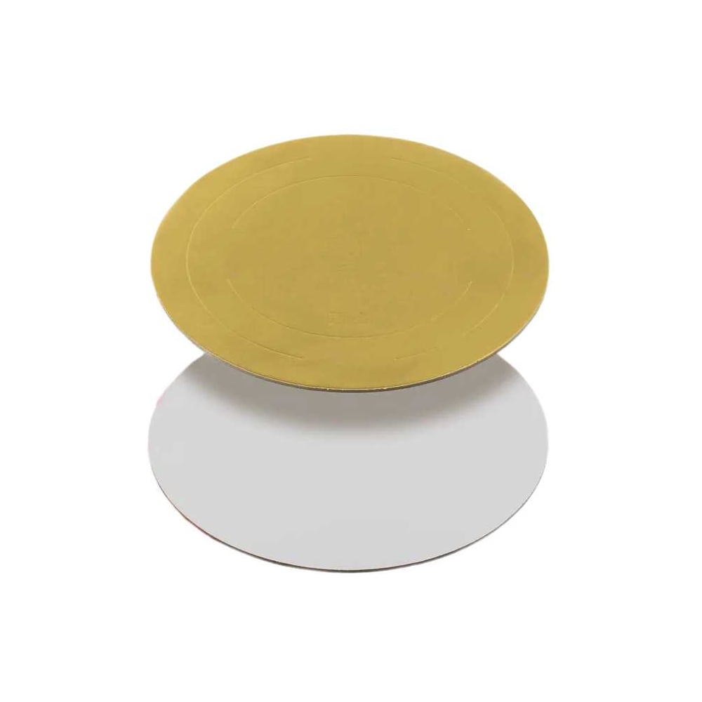 Изображение товара Подложки под торт S-Chief 24 см, золотые и белый жемчуг, 3 шт