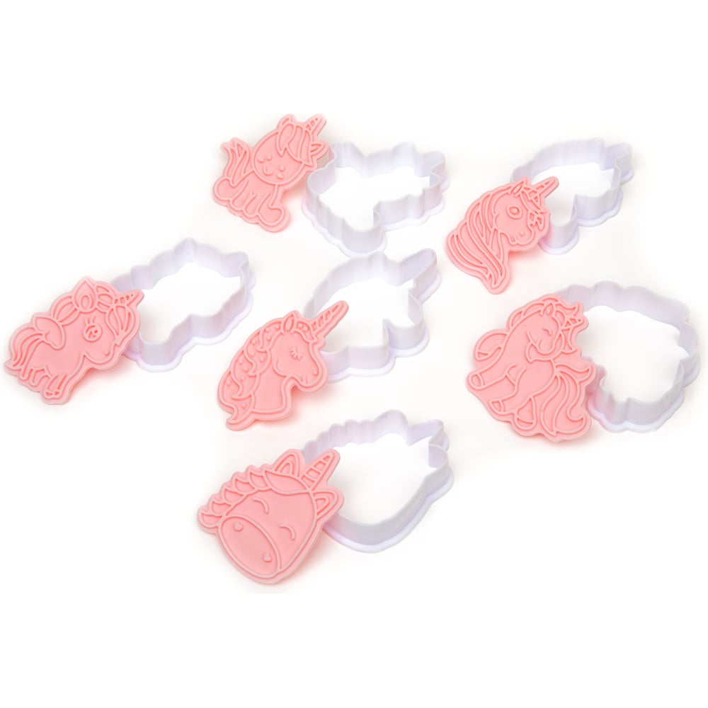 Изображение товара Набор вырубок для печенья S-Chief пластик, 6 шт, №1 Единороги SHF-0351 739983
