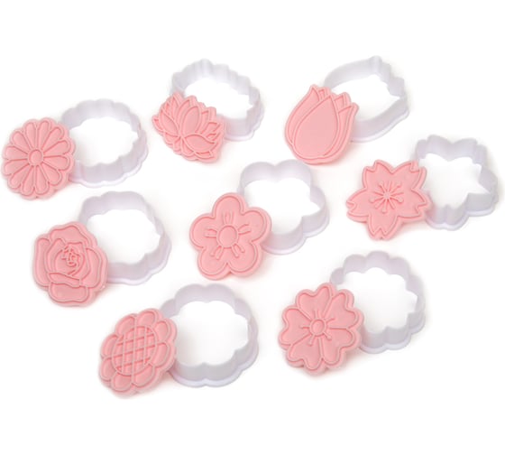 Изображение товара Набор вырубок для печенья S-Chief пластик, 8 шт, №3 Цветы SHF-0353 739991