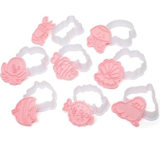 Изображение товара Набор вырубок для печенья S-Chief пластик, 8 шт, №4 Морские обитатели SHF-0353 739992
