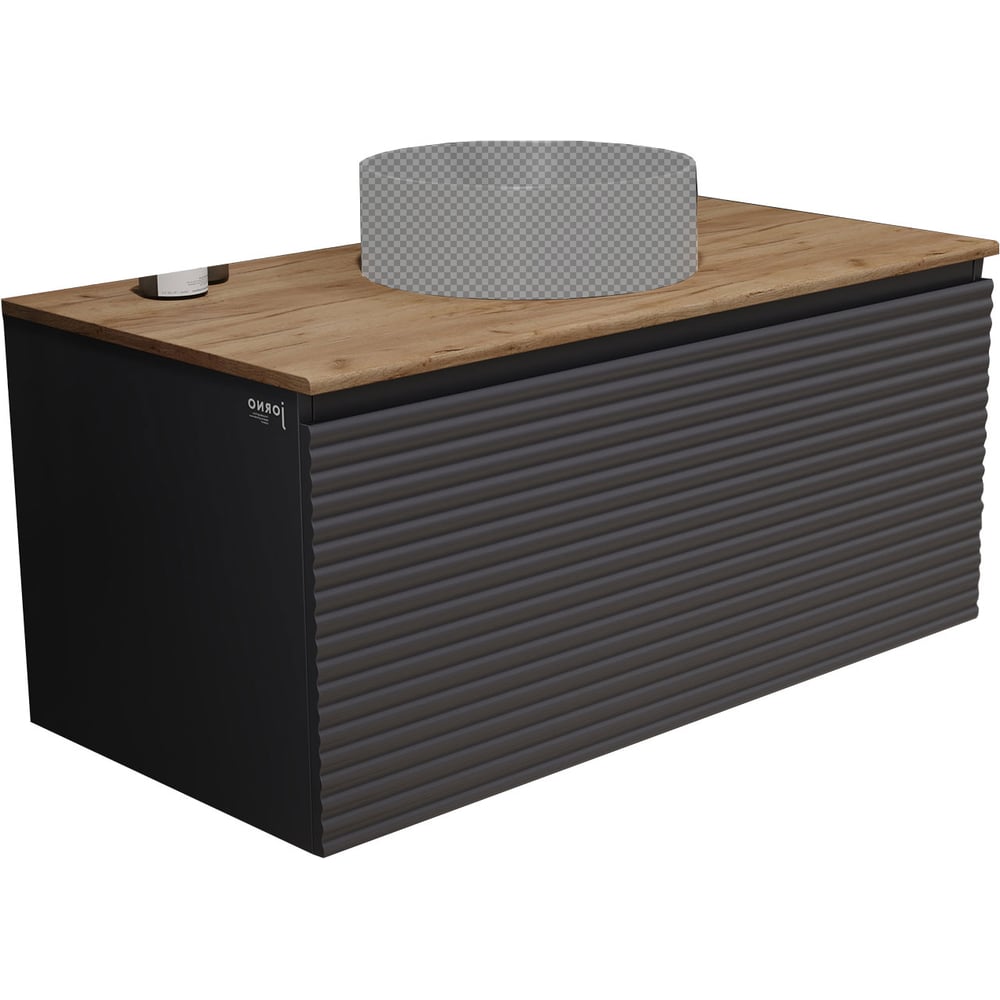 Изображение товара Подвесная тумба для ванной JORNO Cossety 100 антрацит с ящиком