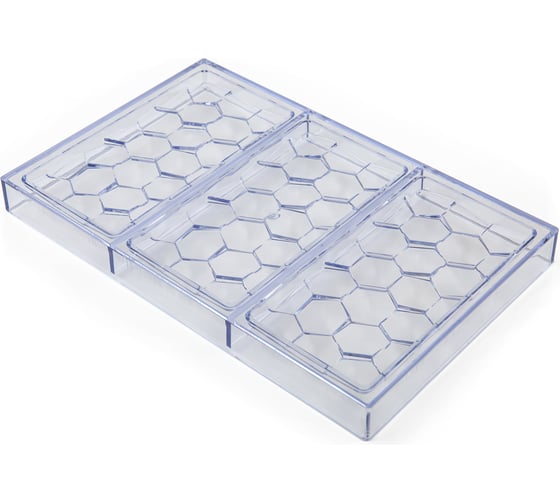 Изображение товара Форма для шоколада S-Chief полистирол, 27.5 х 17.5 х 2.5 см, 1 шт, №2 соты PPC-0101 738916