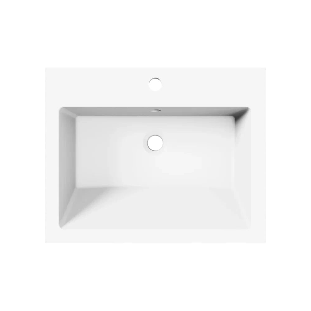 Изображение товара Раковина Paola Nero белая 600 ST-W из литьевого мрамора