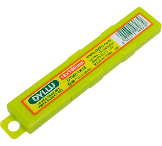 Изображение товара Набор отламываемых лезвий для ножей DYLLU 10 шт, 18x100 мм DTMK1K18