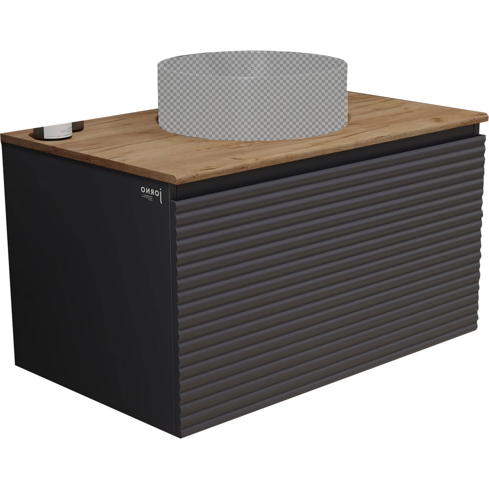 Изображение товара Подвесная тумба JORNO Cossety 80 антрацит с дубом крафт золотой