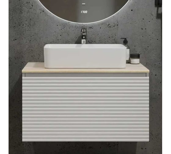 Изображение товара Тумба подвесная Jorno Cossety для ванной, 80 см для раковины 18789990 Coss.01.80, P, W-DG, JR